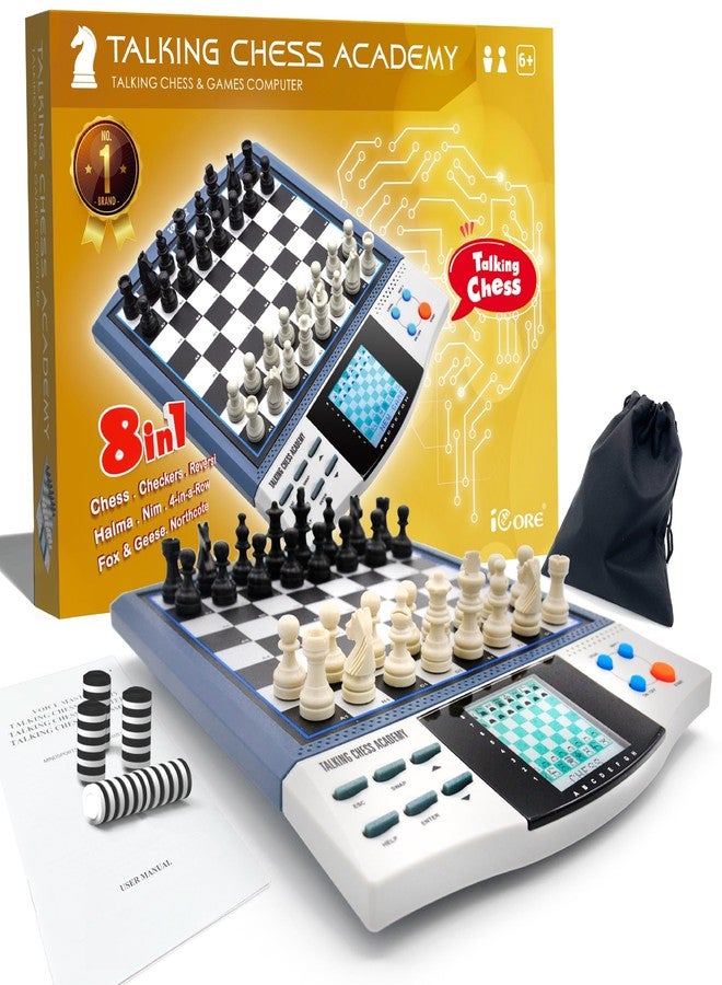 آي كور مجموعة الشطرنج الإلكترونية iCore - مجموعة شطرنج لتنمية التفكير للأطفال، لوحة شطرنج إلكترونية للذاكرة - مدرب ناطق، 30 مستوى مهارة للمبتدئين والبالغين - Image 1